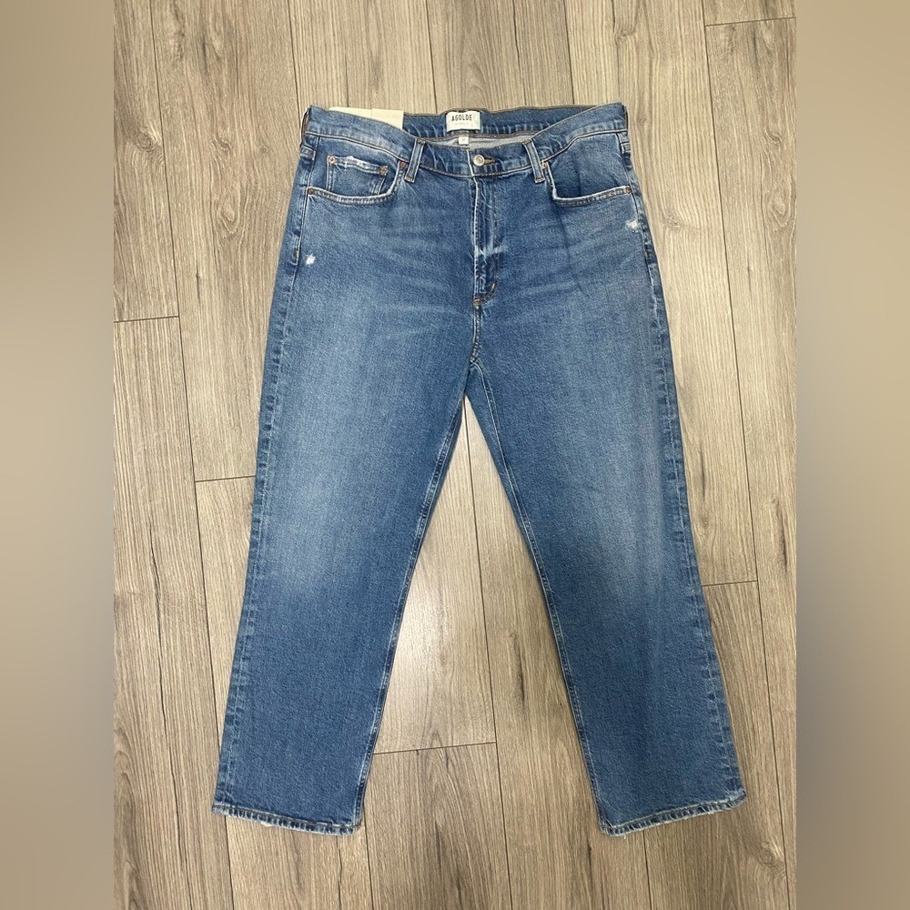 Agolde Kye Mid Rise Straight Crop in‎ Notion NEW SZ 32